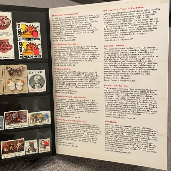 USPS 1977 Stamp Album Mint Set of Commemorative Stamps 27 Unmarked Stamps - Picture 6 of 9